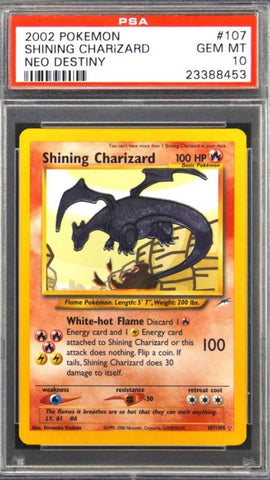 PSA 10 Charizard card in plastic slab