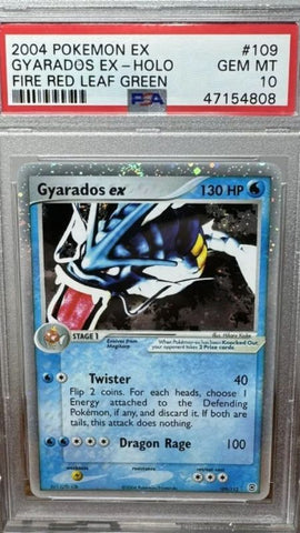 Gyarados EX FireRed & LeafGreen Pokemon card PSA 10 – bold 2004 EX-era design