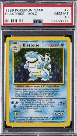 Blastoise Base Set Unlimited PSA 10 – classic Gen 1 Pokemon card