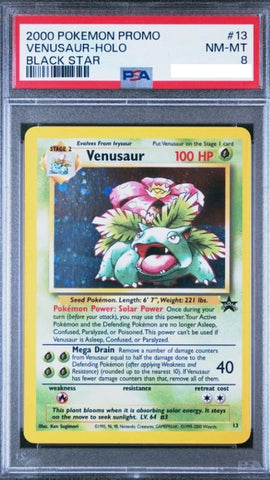 Venusaur Black Star Promo Pokemon card PSA – Wizards of the Coast promo