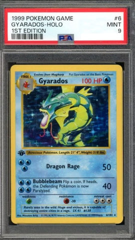 1st Edition Gyarados Base Set Pokemon card PSA – iconic Gen 1 holographic