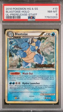 Blastoise HGSS Staff Promo Pokémon card PSA – prerelease stamped version