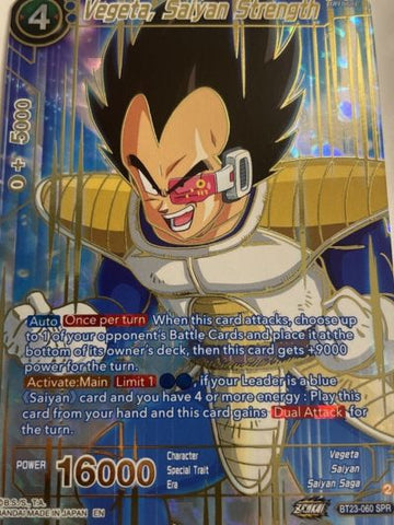 Vegeta, Saiyan Strength SPR BT23-060