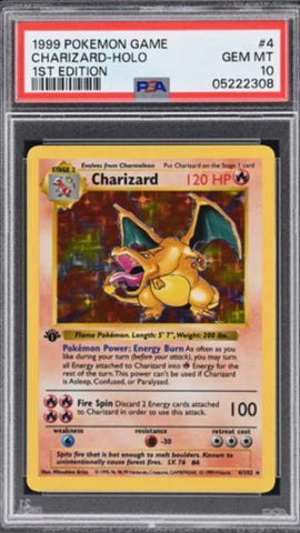Charizard 1st Edition Base Set holographic card