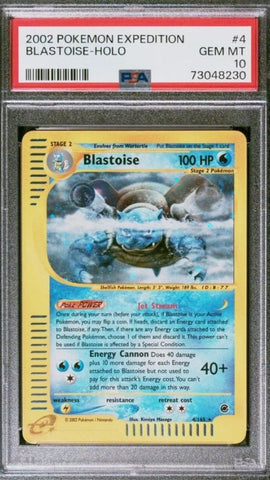 Blastoise Expedition Pokemon card PSA 10 – e-Reader era holo