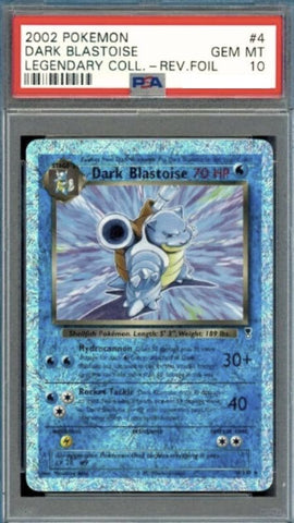 Blastoise Legendary Collection Reverse Holo PSA 10 – fireworks foil pattern