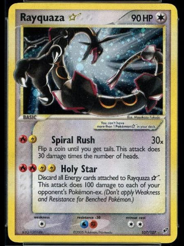 Rayquaza Gold Star EX Pokemon card