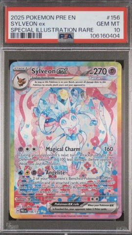 Sylveon ex 156/131 Special Illustration Rare from Prismatic Evolutions, graded PSA 10