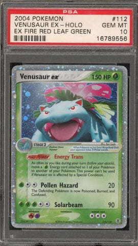 Venusaur EX FireRed &amp; LeafGreen Pokemon card PSA 10 – EX-era holographic version