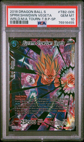 Supreme Showdown Vegeta TB2-005 PSA 10