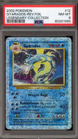 Gyarados Legendary Collection Reverse Holo Pokemon card PSA – fireworks foil pattern