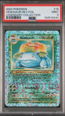 Venusaur Legendary Collection Reverse Holo PSA 10 – fireworks foil Pokemon card