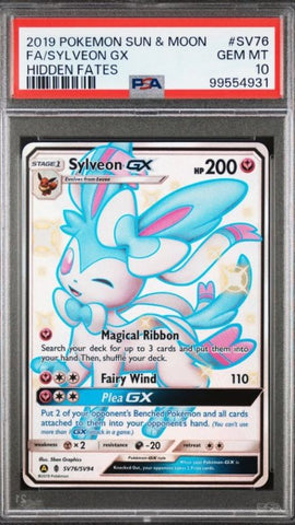 Sylveon-GX SV76/SV94 Shiny Full Art from Hidden Fates: Shiny Vault, graded PSA 10