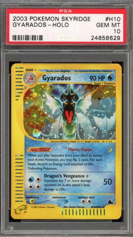 Gyarados Skyridge Holo Rare Pokemon card PSA 10 – e-Reader series collectible