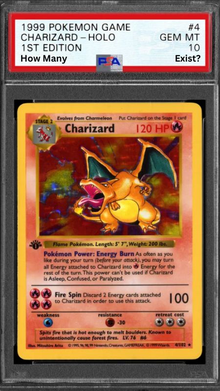 1st edition charizard how many were printed
