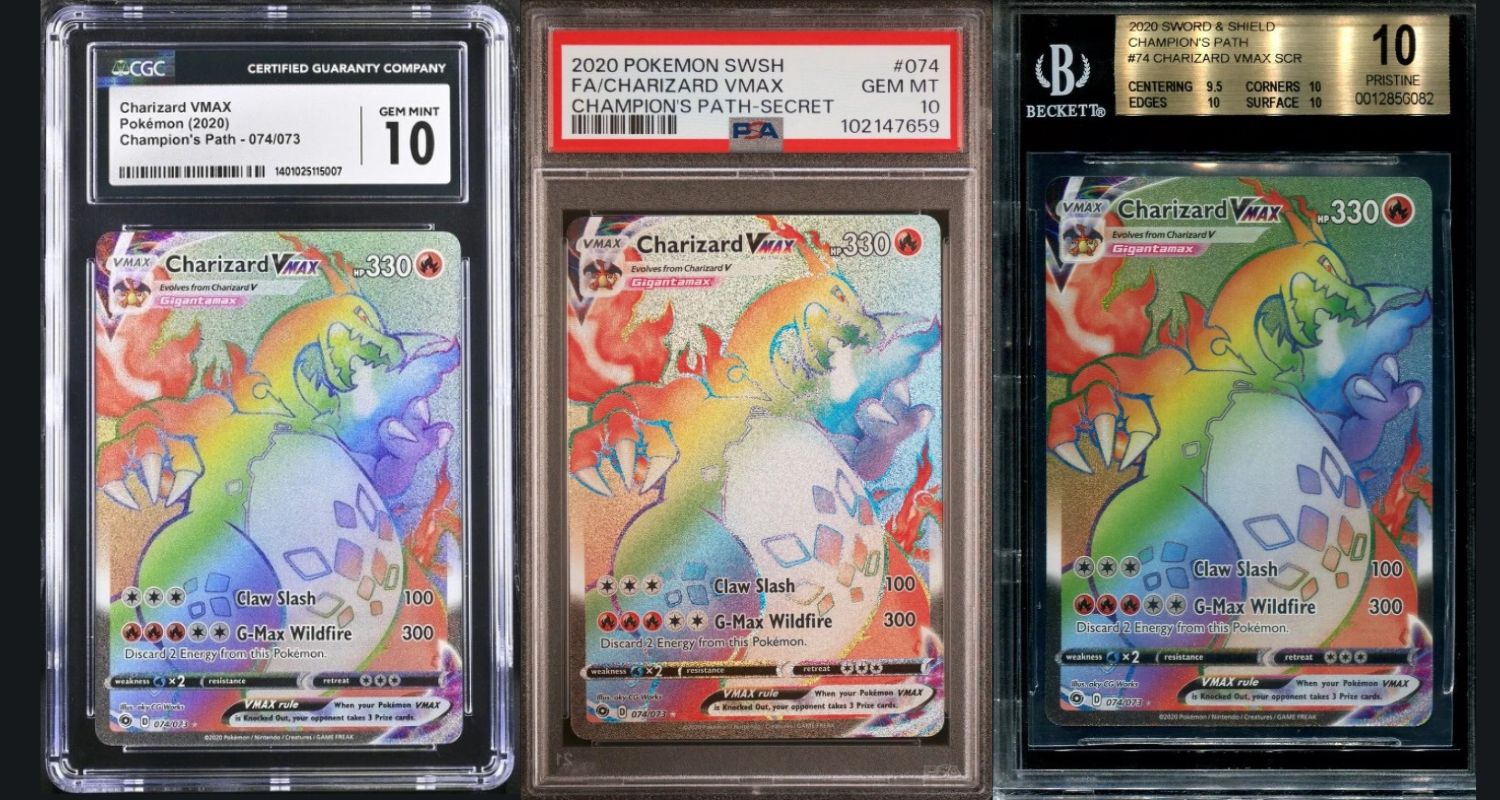 Charizard VMAX PSA 10 Pokémon Card Graded Slab – Darkness Ablaze Rainbow Rare