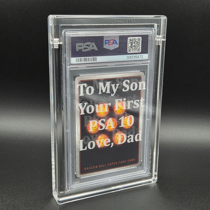 personalised psa slab vault with dragon ball super card engraved magnetic case display