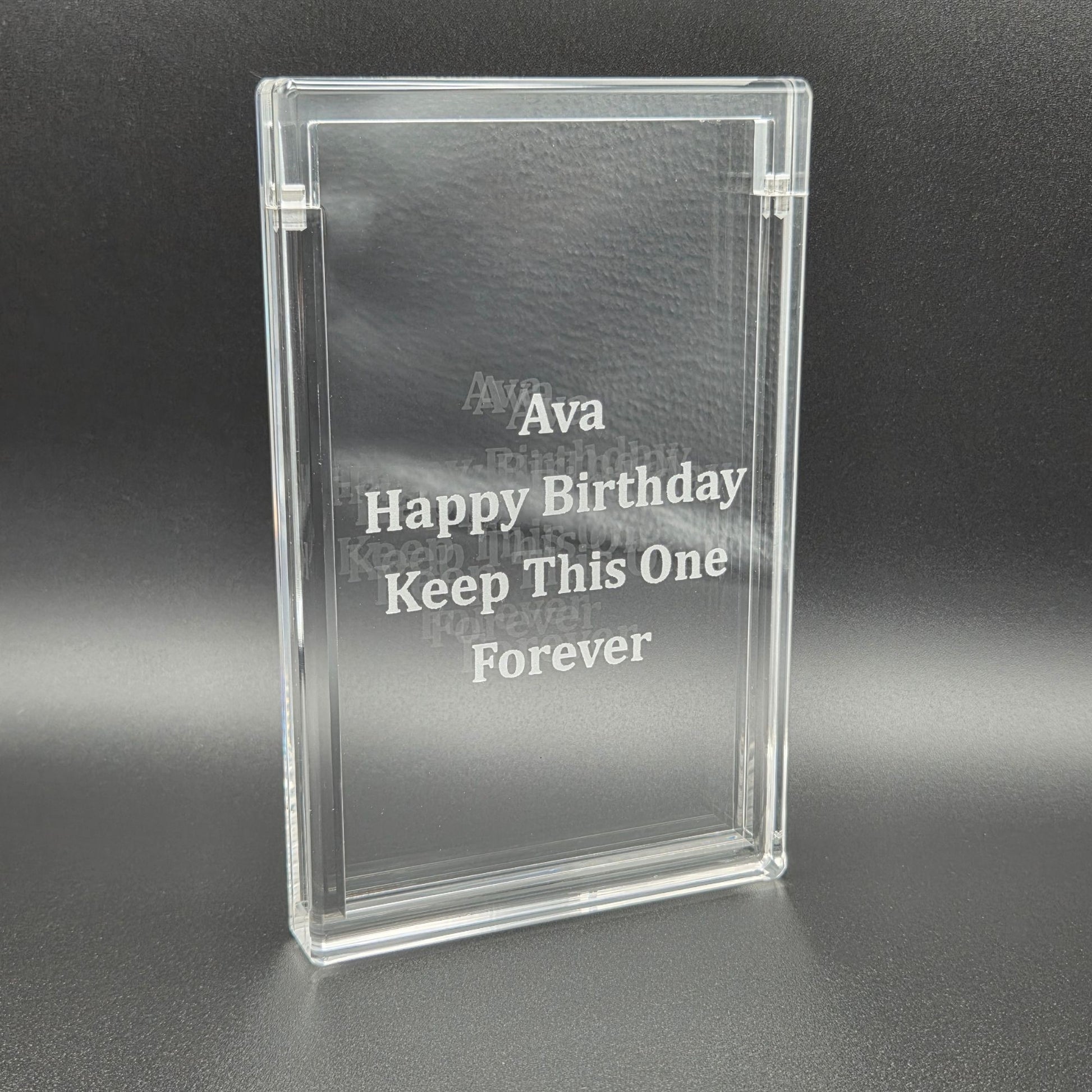 personalised psa slab vault happy birthday engraved custom gift case display