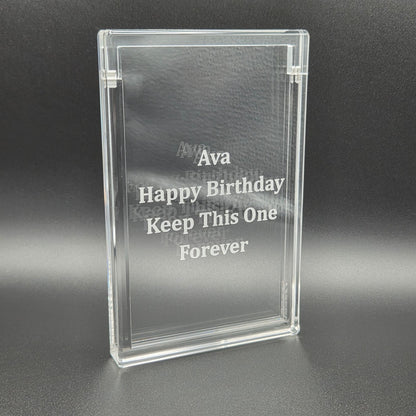 personalised psa slab vault happy birthday engraved custom gift case display