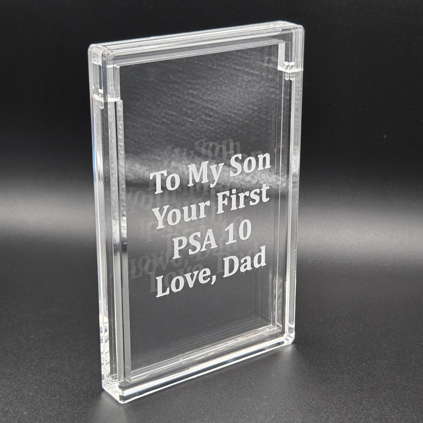 personalised psa slab vault engraved case to my son gift display