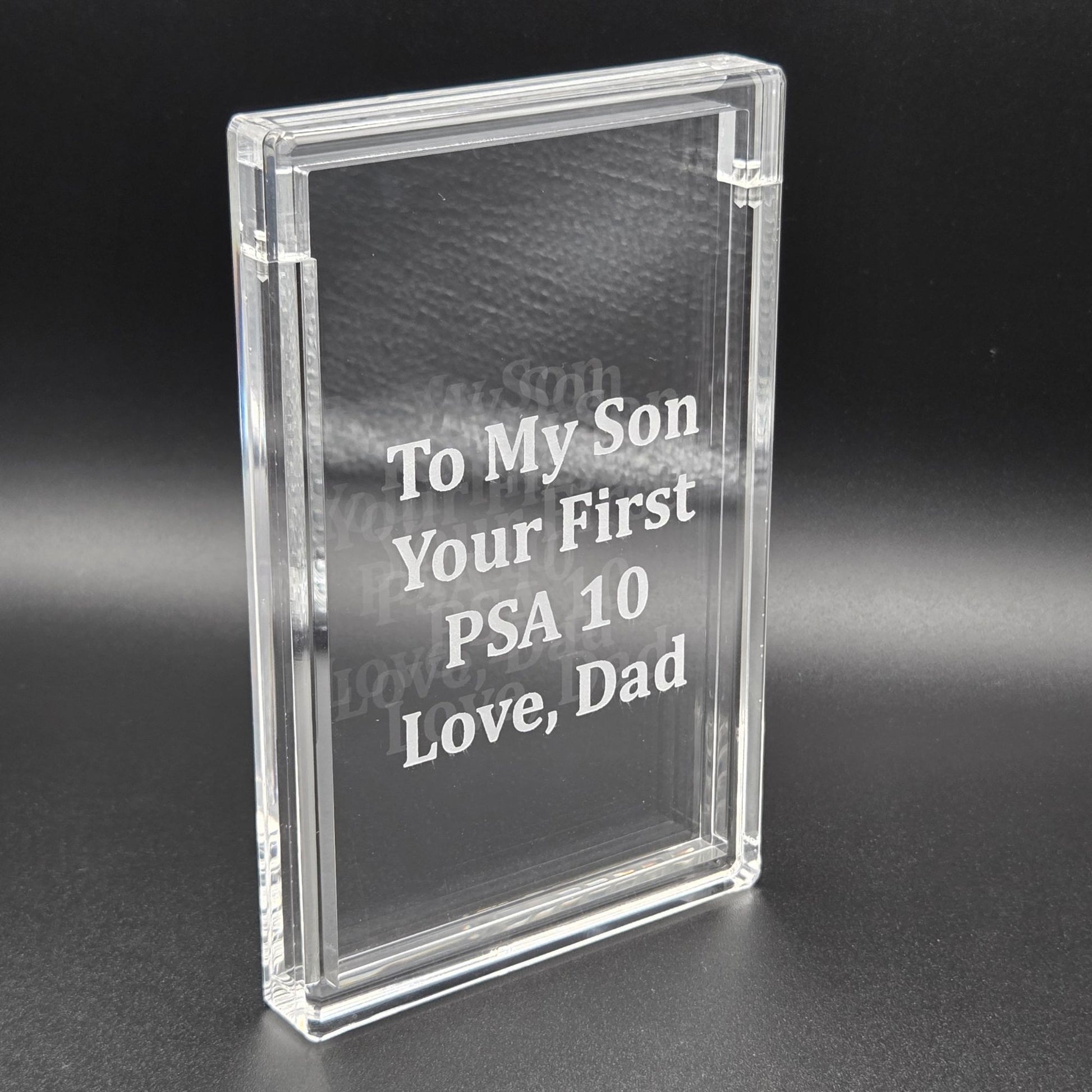 personalised psa slab vault engraved case to my son gift display