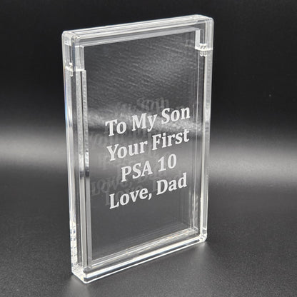 personalised psa slab vault engraved case to my son gift display
