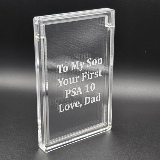 personalised psa slab vault engraved case to my son gift display