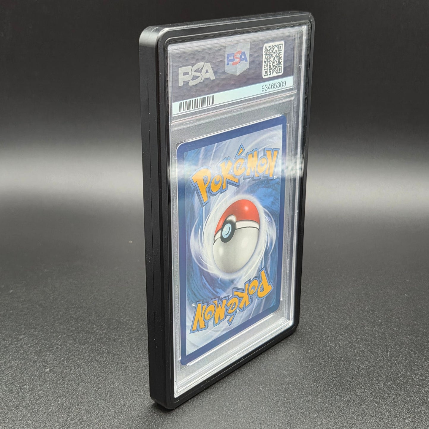 magnetic aluminium PSA slab protector case with graded Pokemon card display
