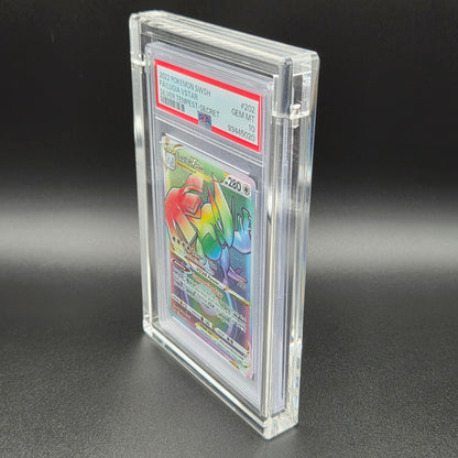 thick magnetic PSA slab protector showing clear acrylic depth and protection