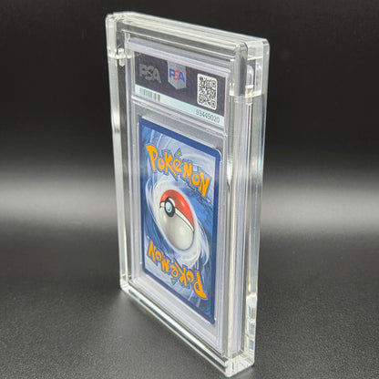 PSA card slab protector case back view with secure magnetic closure